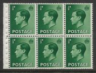 PB1 ½d Edward VIII Booklet pane perf type E UNMOUNTED MINT