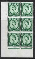 1/3 Blue Phosphor on White cylinder 1 Dot perf A(E/I) UNMOUNTED MINT