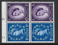SB55 Wilding booklet pane with unlisted variety Cyl F13 K22 UNMOUNTED MNT MNH