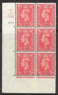 1d Pale scarlet T46 134 No Dot cylinder block UNMOUNTED MINT