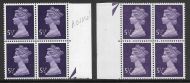 5½p Decimal Machin with CB on uncoated paper block of 4 UNMOUNTED MINT
