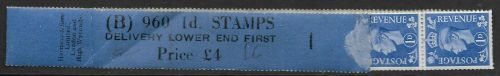 Sg 504 1d GVI (rare inverted) Vertical Delivery Coil leader B1 UNMOUNTED MINT