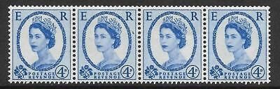S85a 4d Wilding - Sideways Coil strip of 4 UNMOUNTED MINT