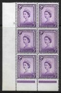 Sg XM2 3d Isle of Man Cream paper Cyl 1 No Dot perf B (I P) UNMOUNTED MINT