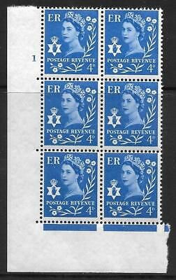Sg XN4 4d Northern Ireland Crowns Cyl 1 No Dot perf A(E I) UNMOUNTED MINT