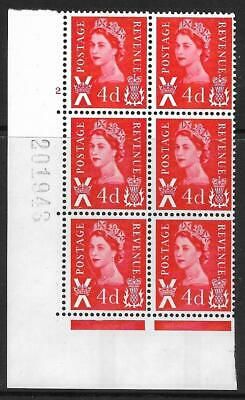 Sg XS14 4d Scotland No wmk 1CB Cyl 2 No Dot perf A(E I) UNMOUNTED MINT