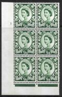 Sg XS20 9d Scotland 2B Violet Cyl 1 No Dot perf F L(I E) UNMOUNTED MINT