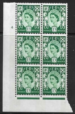 Sg XS25b 1 3 Scotland 2 x 8mm Violet Cyl 4 No Dot perf FL(I E) UNMOUNTED MINT