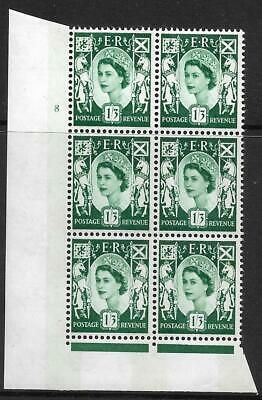 Sg XS25b 1 3 Scotland 2 x 8mm Violet Cyl 8 No Dot perf FL(I E) UNMOUNTED MINT