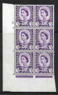 Sg XW1 3d Wales Cream Cyl 2 Dot perf A(E I) UNMOUNTED MINT