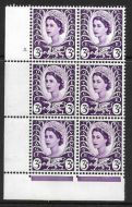 Sg XW4 3d Wales 1CB Cyl 3 Dot perf F L(P E) UNMOUNTED MINT