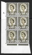 Sg XW8 4d Wales 1CB Cyl 2 Dot perf A(E/I) UNMOUNTED MINT
