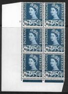 Sg XW17 1 6 Wales 2 x 9.5mm Chalky Cyl 1 No Dot perf F L(I E) UNMOUNTED MINT