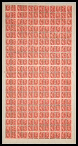 Sg 507 2½d Red Colour Change Complete Sheet Cyl 269 No Dot UNMOUNTED MINT