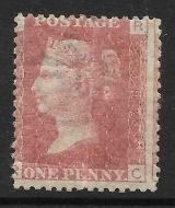 1858 Sg 43 1d Penny Red plate 193 Lettered R-C MOUNTED MINT