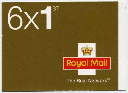 MB6 6 x 1st stamps barcode booklet - Self Adhesive - No Cylinder