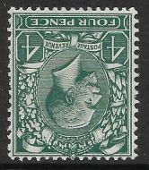 Sg 424wi 4d Grey Green Block Cypher Wmk Inverted UNMOUNTED MINT MNH