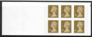 MB3 6 x 1st class stamps Questa self adhesive Booklet - Cylinder