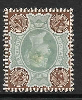 Sg 205wi 4d Green  Brown Jubilee with Inverted Watermark MOUNTED MINT