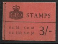 M56 3/- Mar 1963 Wilding AVC GPO Avert booklet -  No Stamps