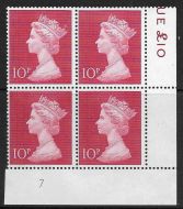 1970 Sg 829 10p Decimal Machin Cylinder 7 UNMOUNTED MINT