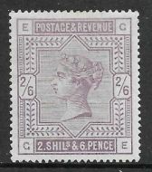 1883 Sg 178 2 6 Lilac Wmk Anchor Lettered G-E UNMOUNTED MINT