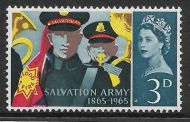1965 Salvation Army 3d (Ord) - Listed Flaw - Retouch to V signle UNMOUNTED MINT