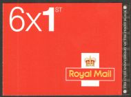 MB13 175th Anniv 1d Black Stamps 6 x 1st stamps barcode booklet - No Cyl