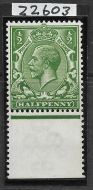 N14(-) unlisted ½d Very deep Bright Green with cert UNMOUNTED MINT
