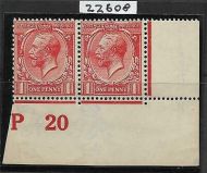 N16(-) 1d Dull Brick Red Royal Cypher P20 imperf with cert UNMOUNTED MINT