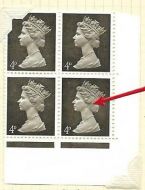 U12c 4d Sepia Machin with listed variety - white patch in hair UNMOUNTED MINT