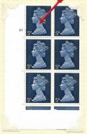Sg U17g 5d Pre-decimal Machin - cyl 11 ND Variety - Neck retouch UNMOUNTED MINT