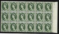 S128c 9d Wilding Violet Phos variety - Frame Break block of 18 UNMOUNTED MINT