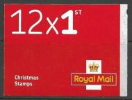 LX52 2016 Christmas Barcode Booklet 12 x 1st Class No Cylinder