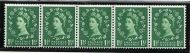 S26 1½d Wilding Edward Crown Sideways coil strip UNMOUNTED MINT