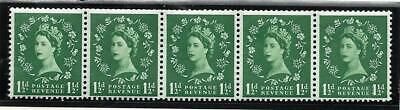 S26 1½d Wilding Edward Crown Sideways coil strip UNMOUNTED MINT