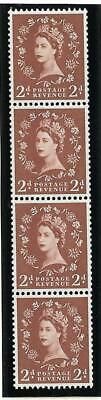 S44 Vertical Wilding Green phos Coil strip of 4 UNMOUNTED MINT  MNH