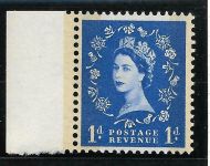 S19a 1d Wilding Phosphor Graphite with narrow band left UNMOUNTED MINT/MNH