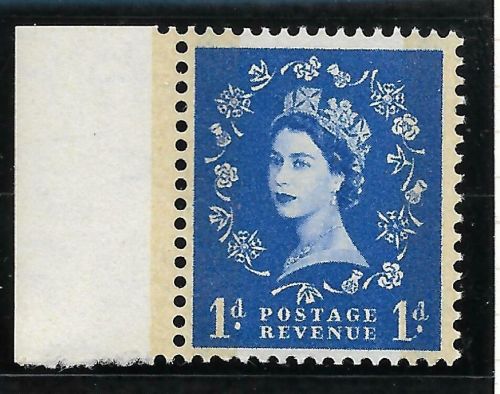 S19a 1d Wilding Phosphor Graphite with narrow band left UNMOUNTED MINT/MNH