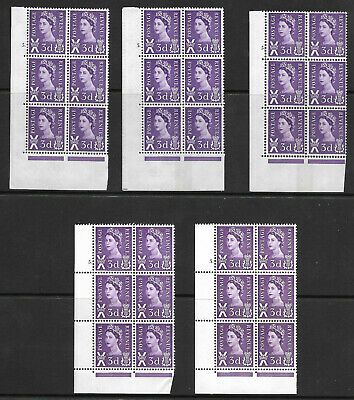 Sg XS2a - XS8b 3d Scotland all with constant listed varieties UNMOUNTED MINT