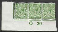 N14(6) ½d Bright Green Control O20 Imperf UNMOUNTED MINT - MNH