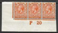 N19(7) 2d Bright Orange Royal Cypher control P 20 imperf UNMOUNTED MINT MNH