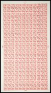 XJ1 2½d Jersey Regional 1Cyl 1 No Dot - Full sheet UNMOUNTED MINT