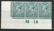 N23(5) 4d Pale Slate Green Royal Cypher control M18 with cert UNMOUNTED MINT