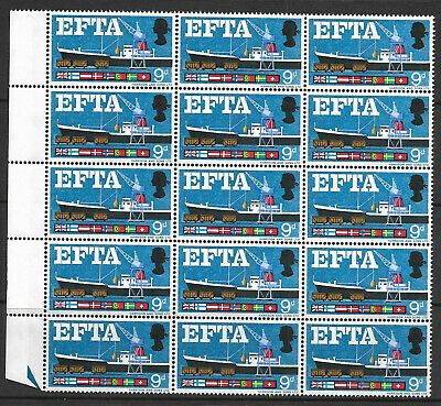 Sg 715pg 1967 EFTA 9d (phos) - Listed Quay Flaw - UNMOUNTED MINT