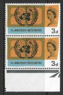 Sg 681pb 1965 United Nations 3d (phos) - Listed Flaw - Lake in Russia - MNH