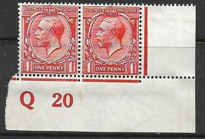 N16(12) 1d Bright Carmine Red Royal Cypher Control Q20 Imperf MOUNTED MINT