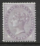 Sg 172a 1d Bluish Lilac 14 Dot with cert - see description UNMOUNTED MINT MNH