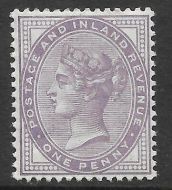 Sg 172a 1d Bluish Lilac 14 Dot with PTS cert - UNMOUNTED MINT MNH