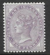 Sg 172a 1d Bluish Lilac 14 Dot with PTS cert - UNMOUNTED MINT MNH